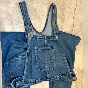 Levis overalls straight leg cut offs